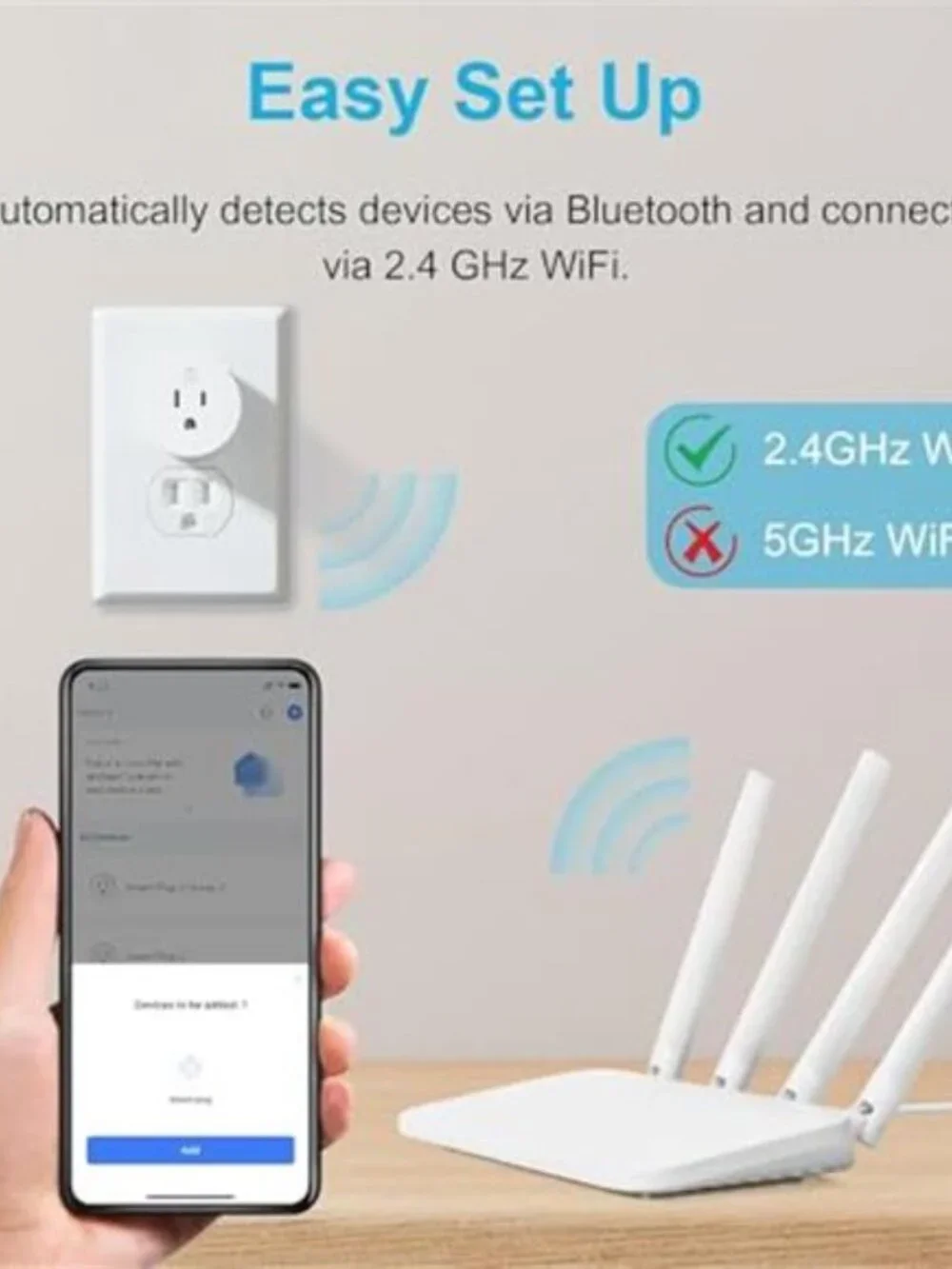 Smart Plug, Smart Home WiFi Outlet Compatible with Alexa & Google Home